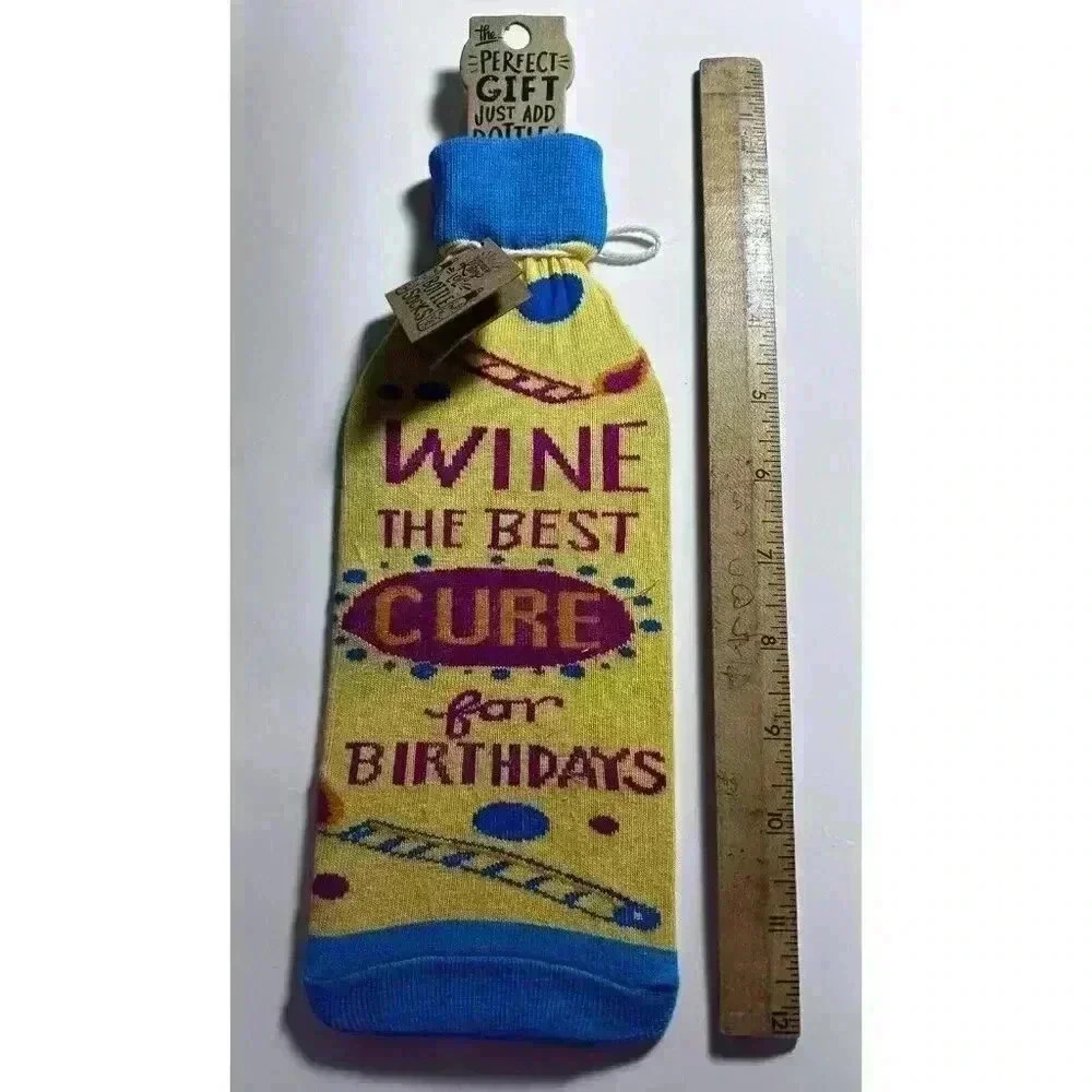 Wine Bottle Sock Bag Cover Primitives by Kathy - "funny wine socks" GIFT